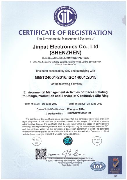 Trung Quốc JINPAT Electronics Co., Ltd Chứng chỉ