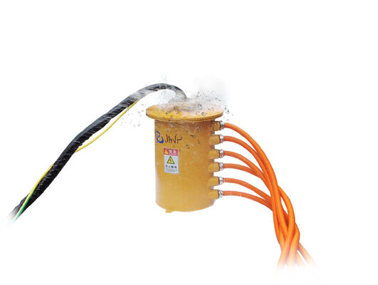 Vòng trượt quay với điện áp kép 1000VAC/24V và 4 mạch điện 300A cho thiết bị khoan quay hạng nặng